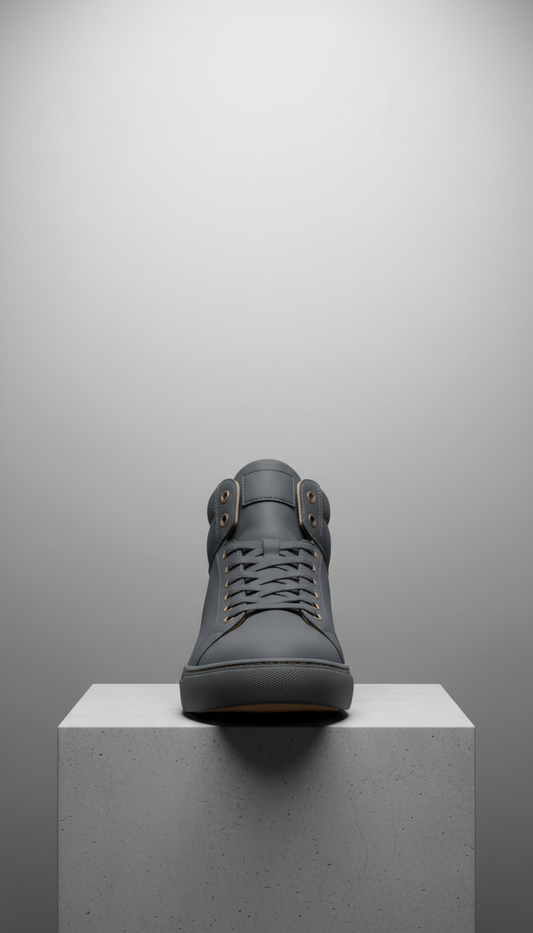 Zapatilla alta en gris pizarra