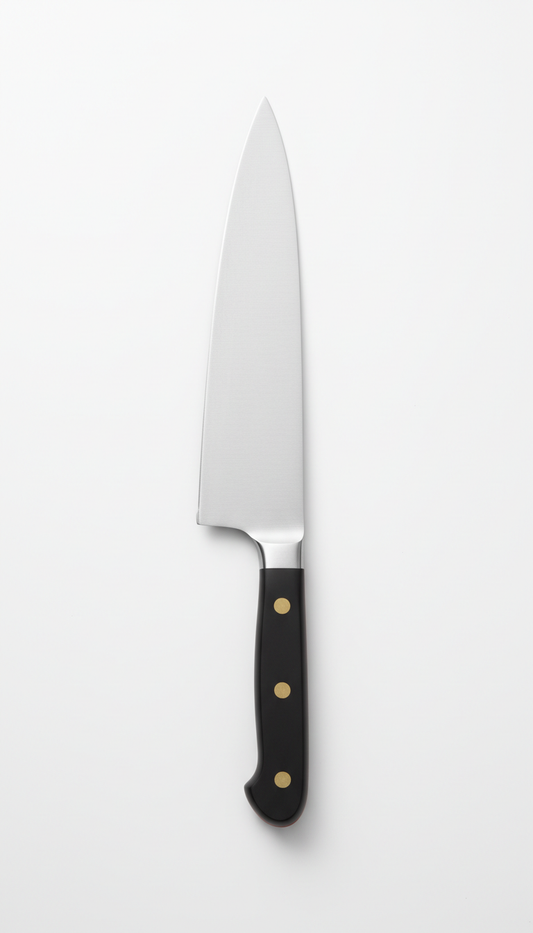 Cuchillo chef de acero inoxidable pulido