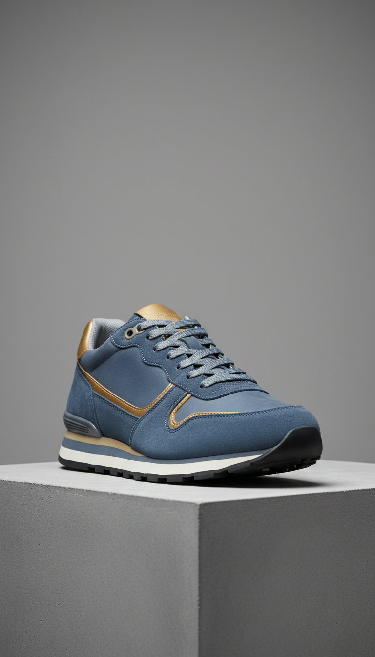 Zapatilla edición limitada azul acero colaboración artista