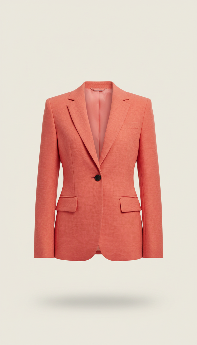 Blazer estructurado coral en lino
